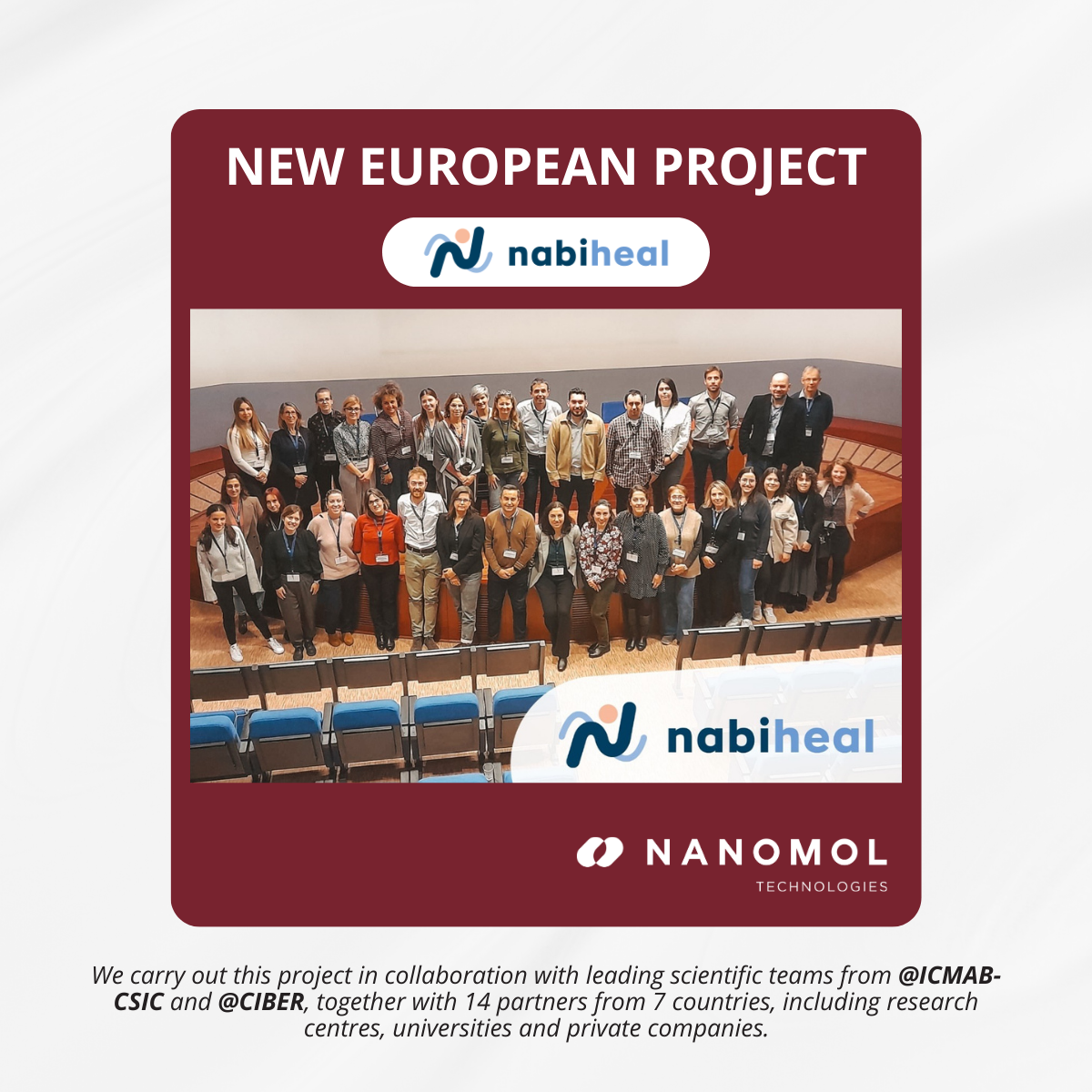 New European NABIHEAL project on biomaterials for the treatment of microbial infections