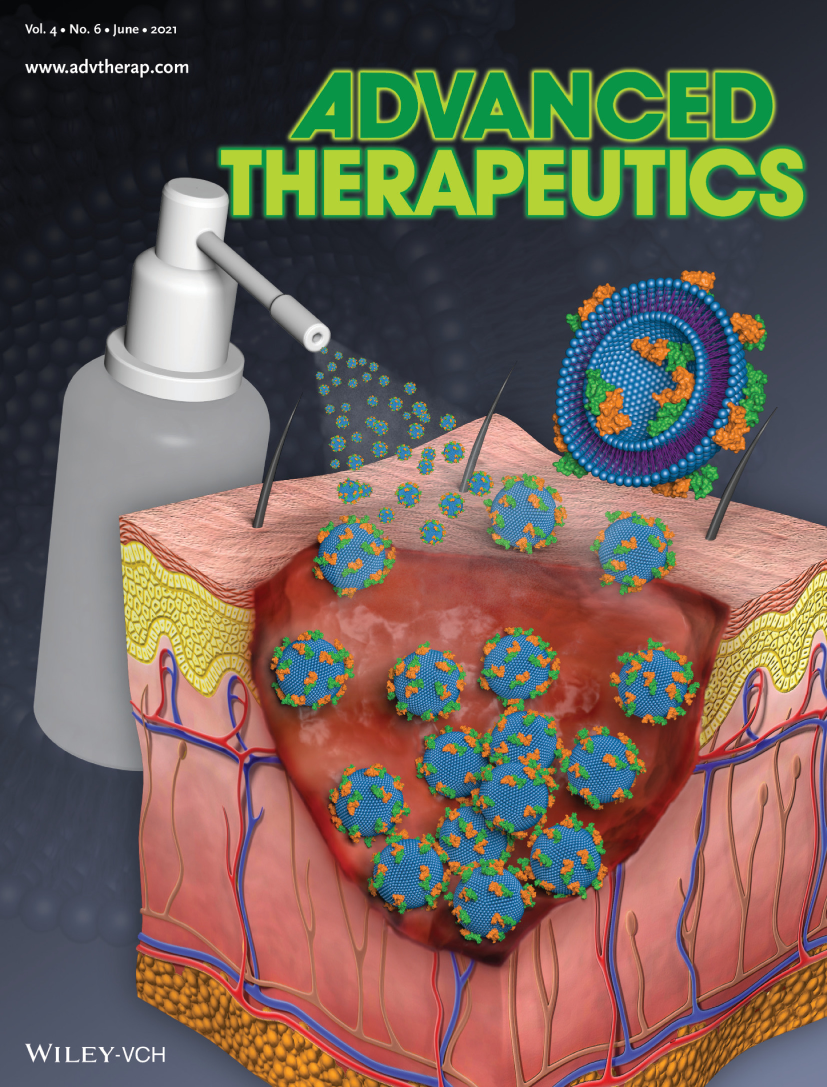 Our paper has been selected for the cover image of the June 2021 issue of Advanced Therapeutics!